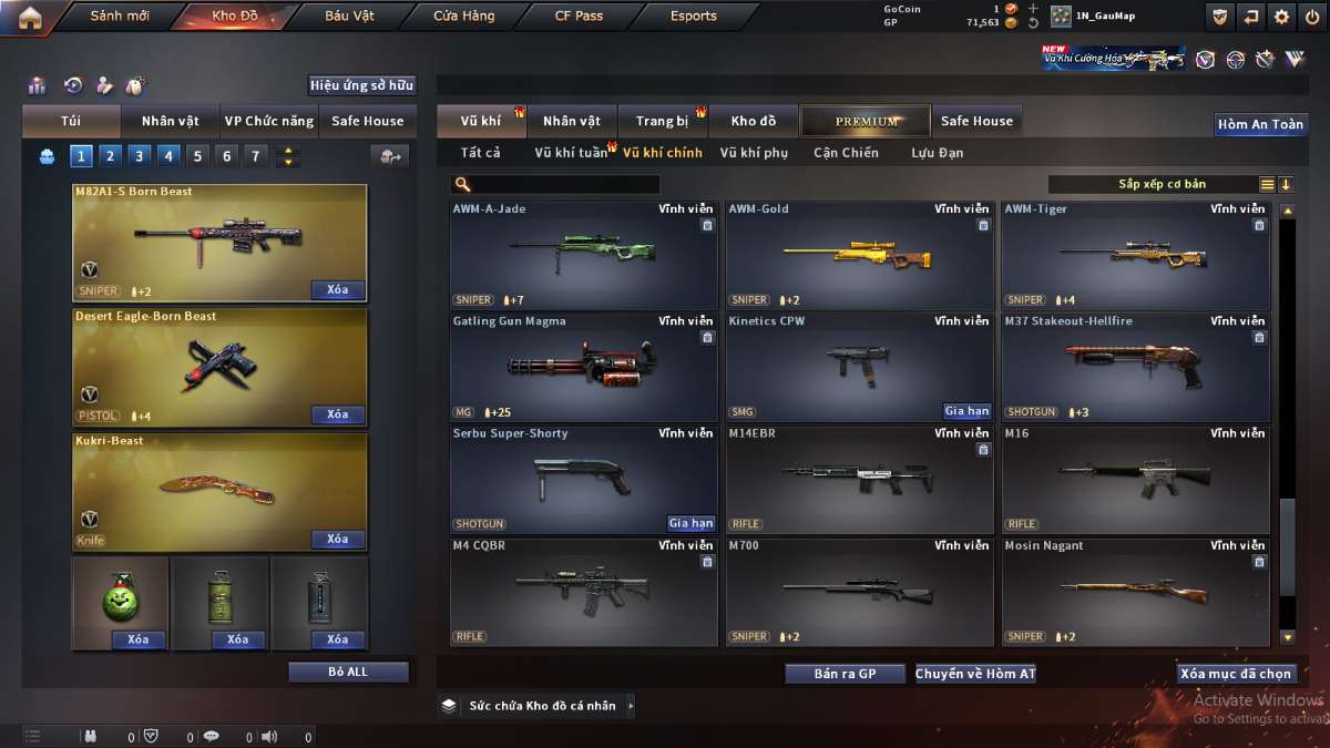 shop acc cf uy tin gia re